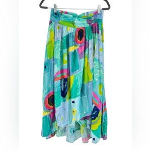 Vintage Jo Hardin Skirt Women’s Size 12 100% Rayon Multicolor‎  Made In USA